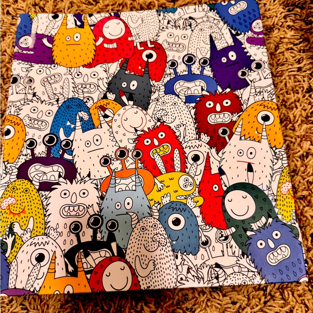 Fun colorful folder with colorful paper holders